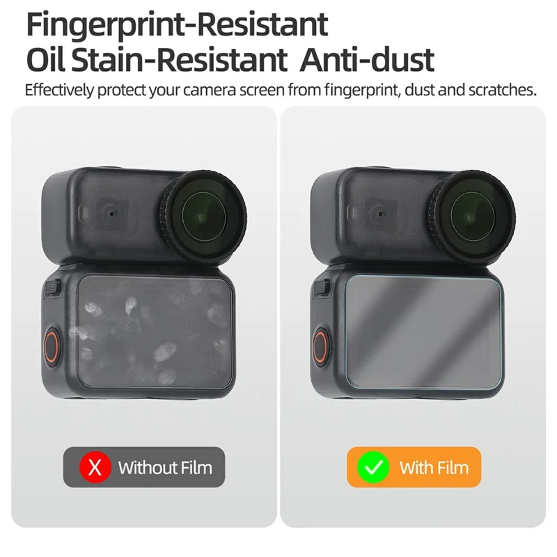SUNNYLIFE ON-BHM082 2Pcs HD Camera Screen Protector for DJI Osmo Nano Tempered Glass Film 9H Hardness Anti Scratch