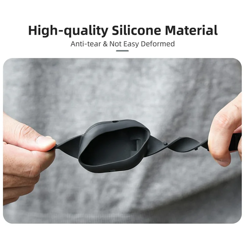 SUNNYLIFE GU-ZD043 For Insta360 Go Ultra Silicone Case Wristband Cover Multi-Functional Camera Accessory - Black