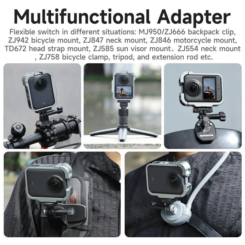 SUNNYLIFE OS-BK040 For DJI Osmo 360 Metal Frame Cage Vertical / Horizontal Shooting Camera Protective Cover