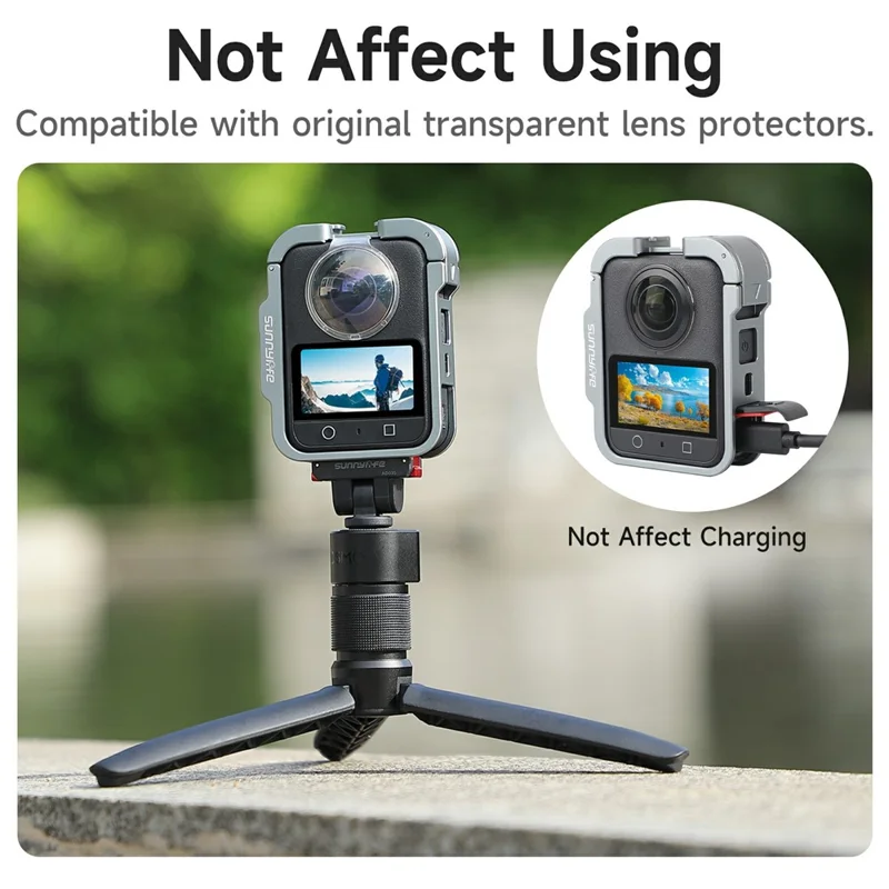 SUNNYLIFE OS-BK040 For DJI Osmo 360 Metal Frame Cage Vertical / Horizontal Shooting Camera Protective Cover