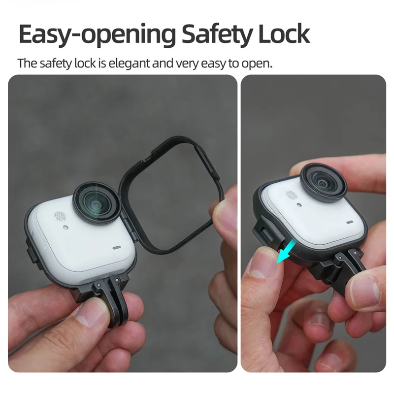 SUNNYLIFE GU-BK047 لجهاز كاميرا Insta360 Go Ultra إطار قابل للطي للتثبيت الأفقي والعمودي