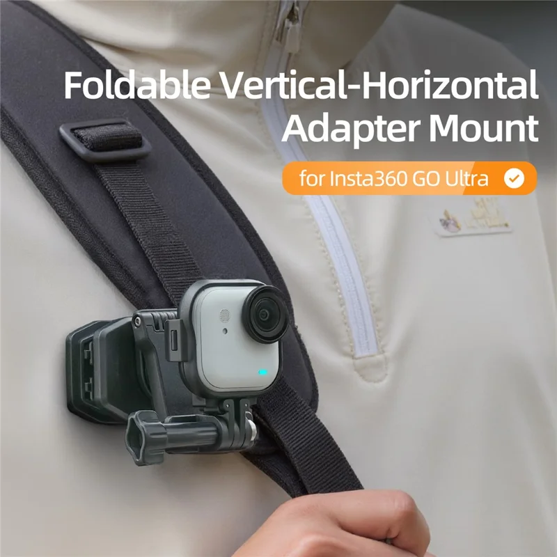SUNNYLIFE GU-BK047 لجهاز كاميرا Insta360 Go Ultra إطار قابل للطي للتثبيت الأفقي والعمودي