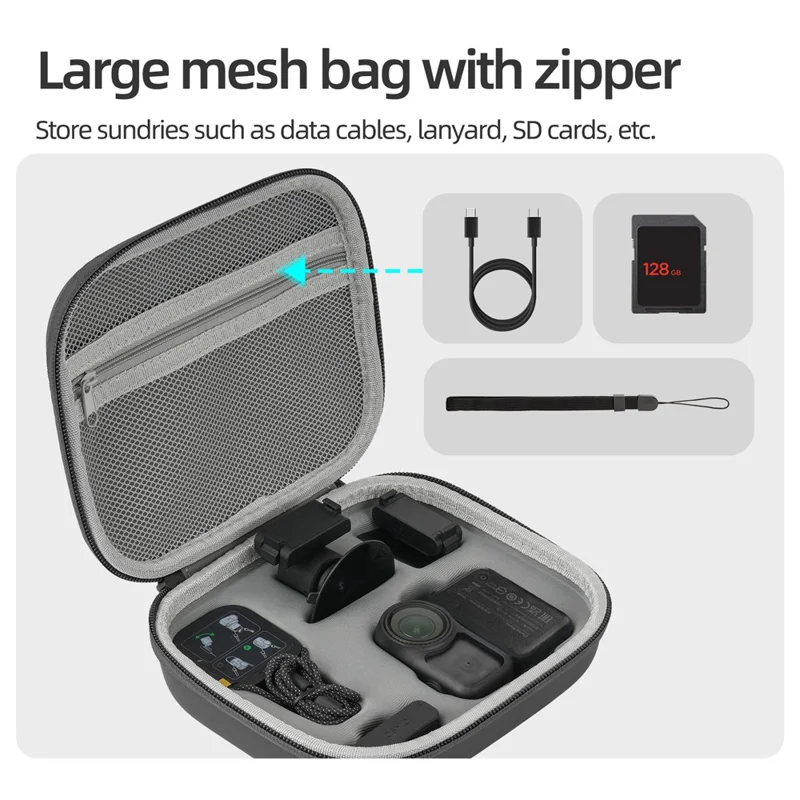 SUNNYLIFE ON-B0102 حقيبة حمل جلد مقاومة للماء من مادة EVA لجهاز DJI Osmo Nano - برتقالي