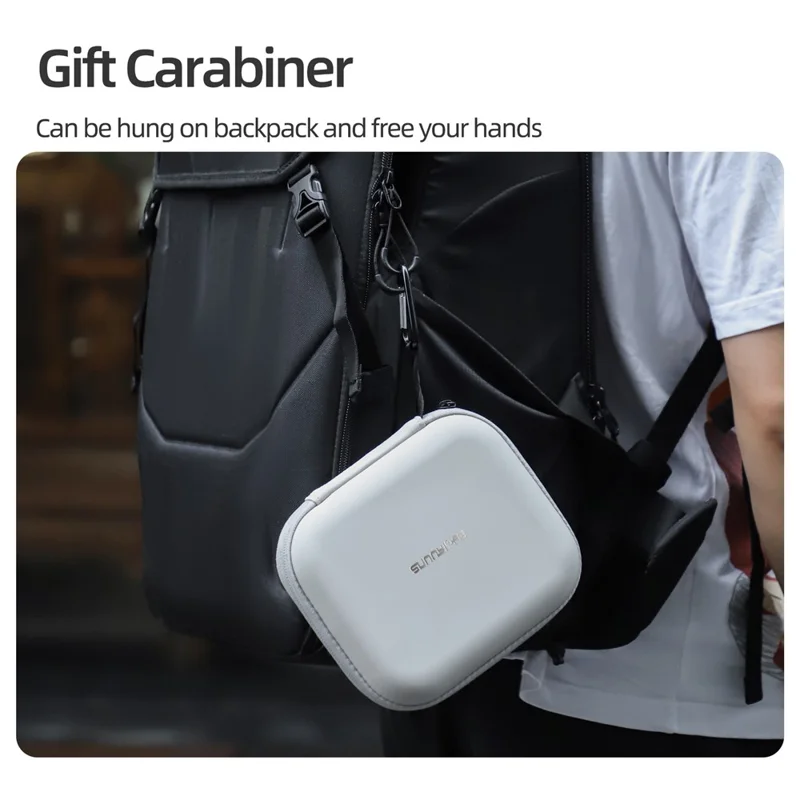 SUNNYLIFE ON-B0102 حقيبة حمل جلد مقاومة للماء من مادة EVA لجهاز DJI Osmo Nano - برتقالي