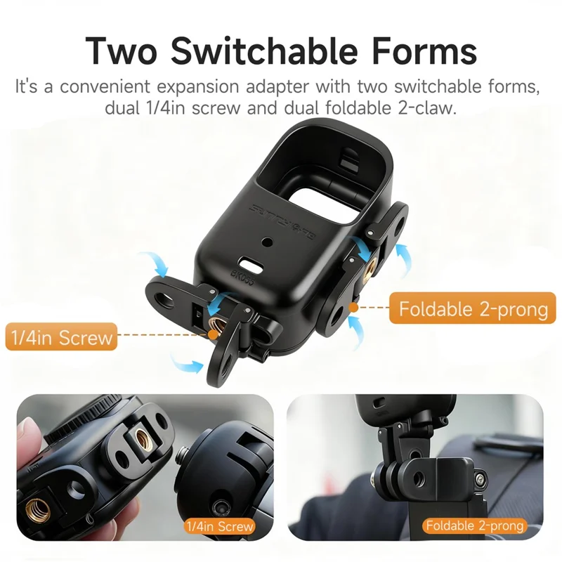 SUNNYLIFE ON-BK065 Защитная рамка для DJI Osmo Nano, горизонтальный/вертикальный адаптер для крепления камеры