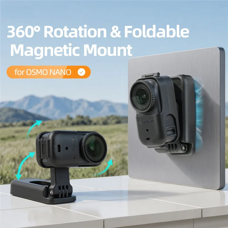 SUNNYLIFE ON-DZ063 لجهاز DJI Osmo Nano حامل كاميرا مغناطيسي قابل للطي ويدور 360 درجة