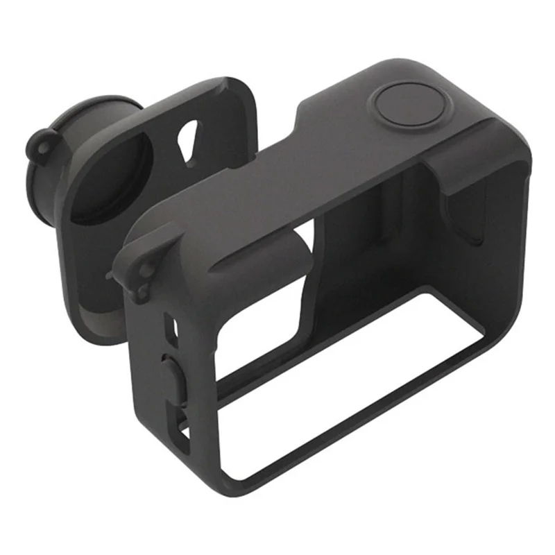 For Insta360 Go Ultra Protective Cover Action Camera and Lens Silicone Case Dust-Proof Scratch-Resistant Shock-Absorbing - Black