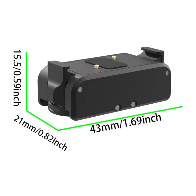 Magnetisk adapter til quick-release med Type-C opladning til DJI Osmo 360 / Action 5 / 4 / 3-kamera