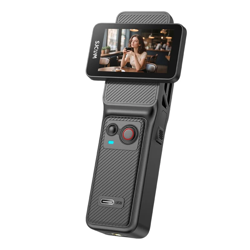 SJCAM C400 1,3 Zoll Vorder- + 2,29 Zoll Rückbildschirm Sportaktionskamera 4K 30FPS Handliche Taschenkamkorder