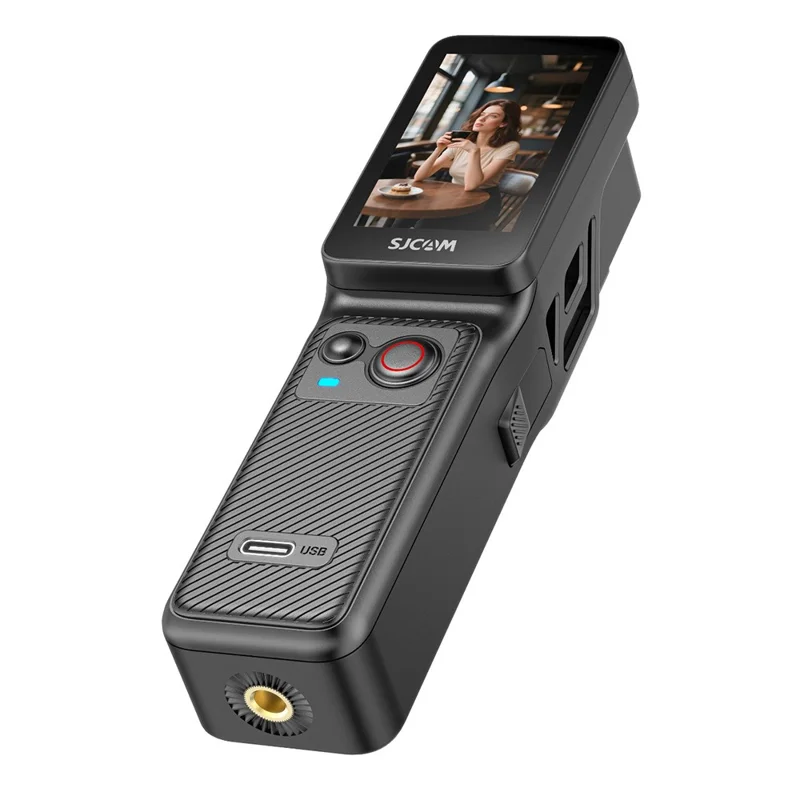 SJCAM C400 1,3 Zoll Vorder- + 2,29 Zoll Rückbildschirm Sportaktionskamera 4K 30FPS Handliche Taschenkamkorder