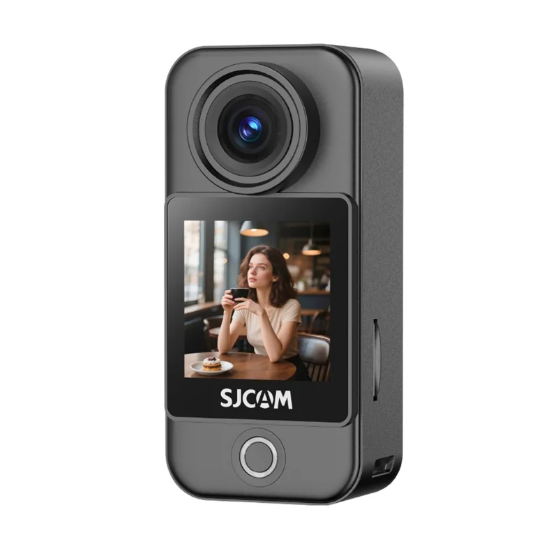 SJCAM C400 1,3 Zoll Vorder- + 2,29 Zoll Rückbildschirm Sportaktionskamera 4K 30FPS Handliche Taschenkamkorder