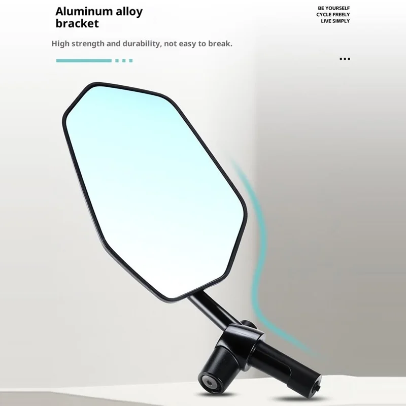 WEST BIKING 0720051B0002 Specchio retrovisore sinistro per bicicletta 360° regolabile - Nero