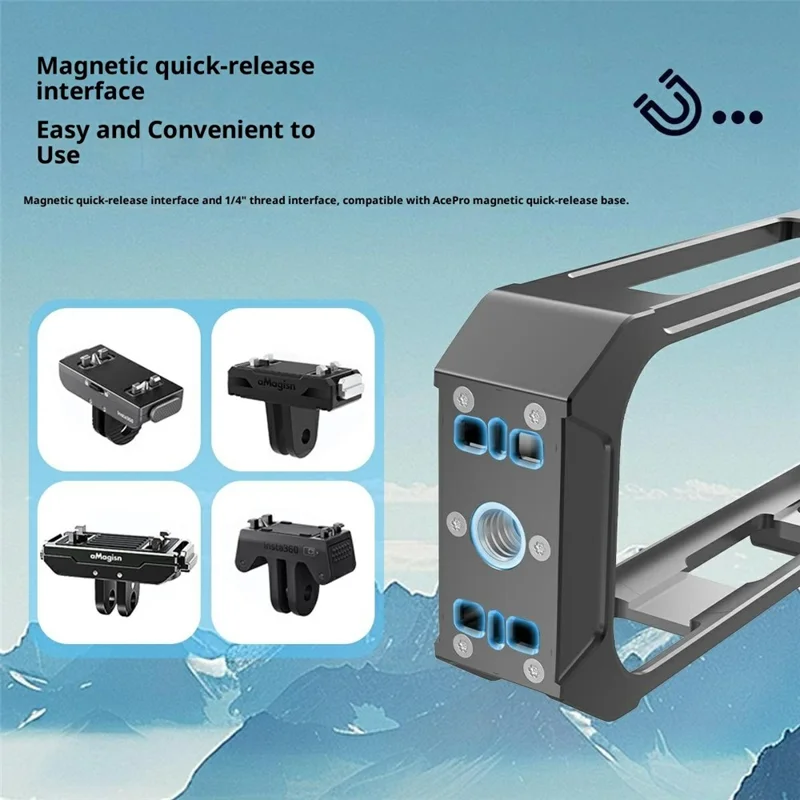 Insta360 X4 Air Kamera Metallkäfig Schnellverschluss Magnetischer Schutzrahmen