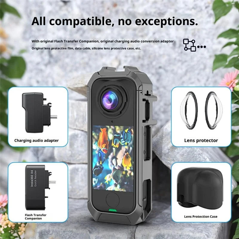 Insta360 X4 Air Kamera Metallkäfig Schnellverschluss Magnetischer Schutzrahmen