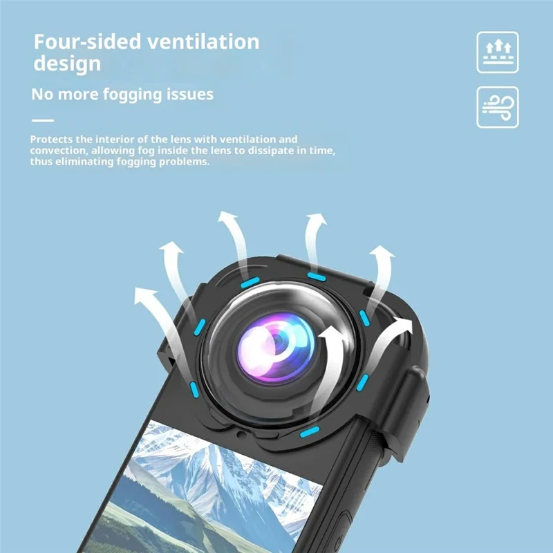 For Insta360 X4 Air Lens Cover Snap-on Tempered Glass Camera Lens Protector