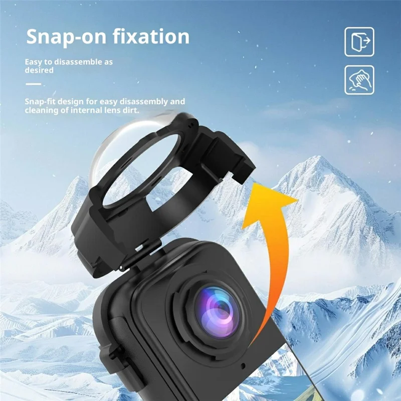 For Insta360 X4 Air Lens Cover Snap-on Tempered Glass Camera Lens Protector