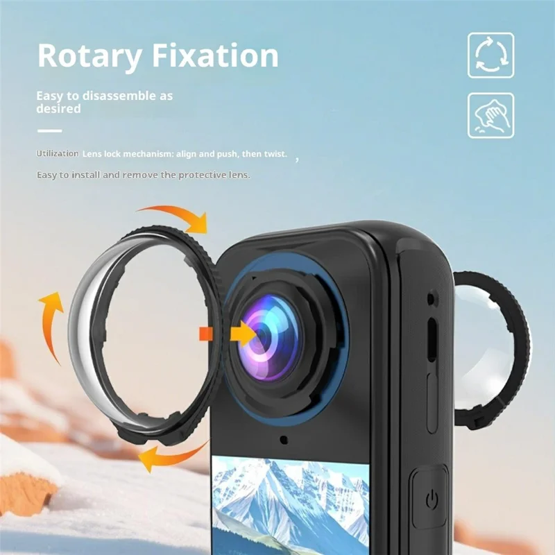 2 piezas para Insta360 X4 Air Protector de lente de vidrio templado óptico 10H Película protectora de lente de cámara
