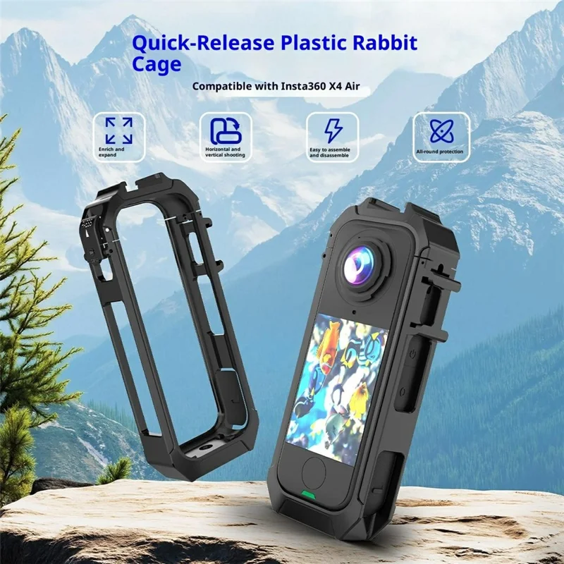 Insta360 X4 Air Kamera Käfig Schnellverschluss Magnetische Basis Kunststoff Schutzrahmen