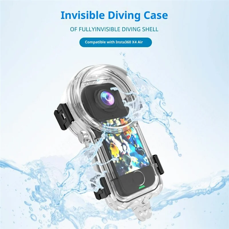 For Insta360 X4 Air 50m Waterproof Camera Case Invisible Underwater PC Housing Cover