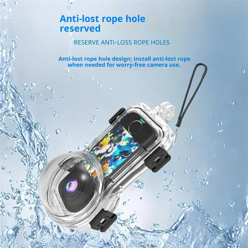 For Insta360 X4 Air 50m Waterproof Camera Case Invisible Underwater PC Housing Cover