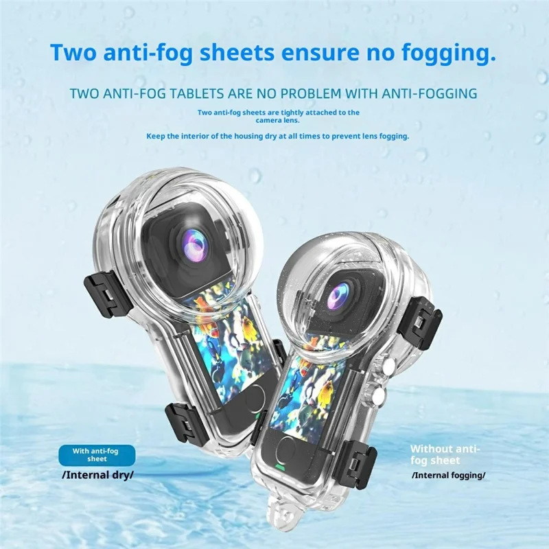 For Insta360 X4 Air 50m Waterproof Camera Case Invisible Underwater PC Housing Cover
