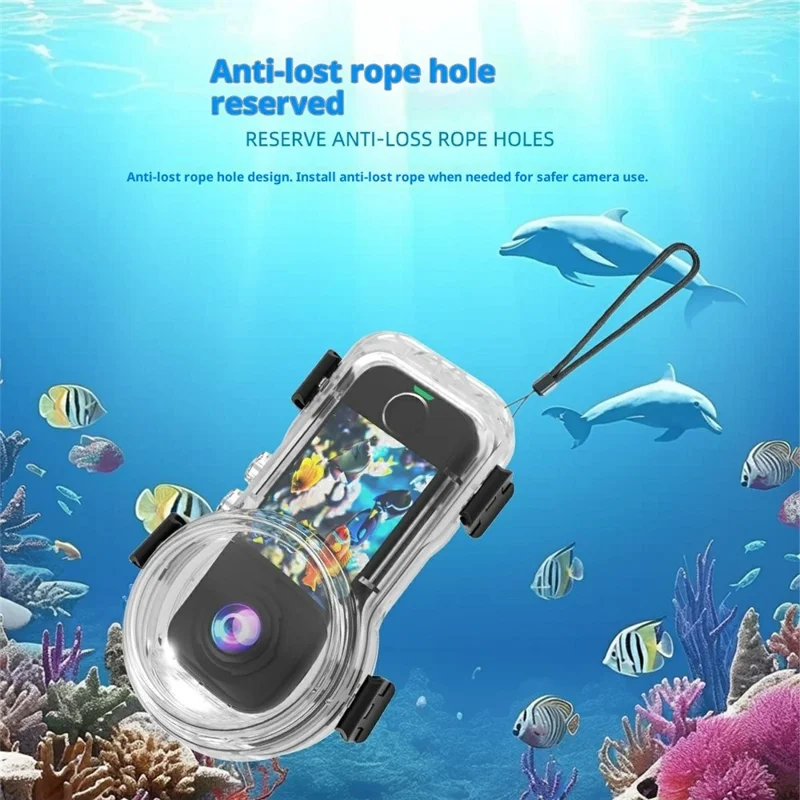 Voor Insta360 X4 Air Camera Onzichtbare Duikcase 50m Waterdichte Behuizing voor Magnetische Quick-Release Base