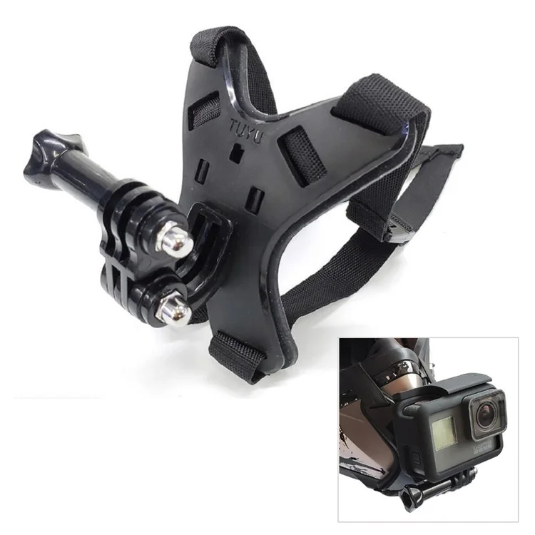 Motocicleta Capacete Chin Stand Mount Suport Para GoPro Hero9 Black At1108 - Preto