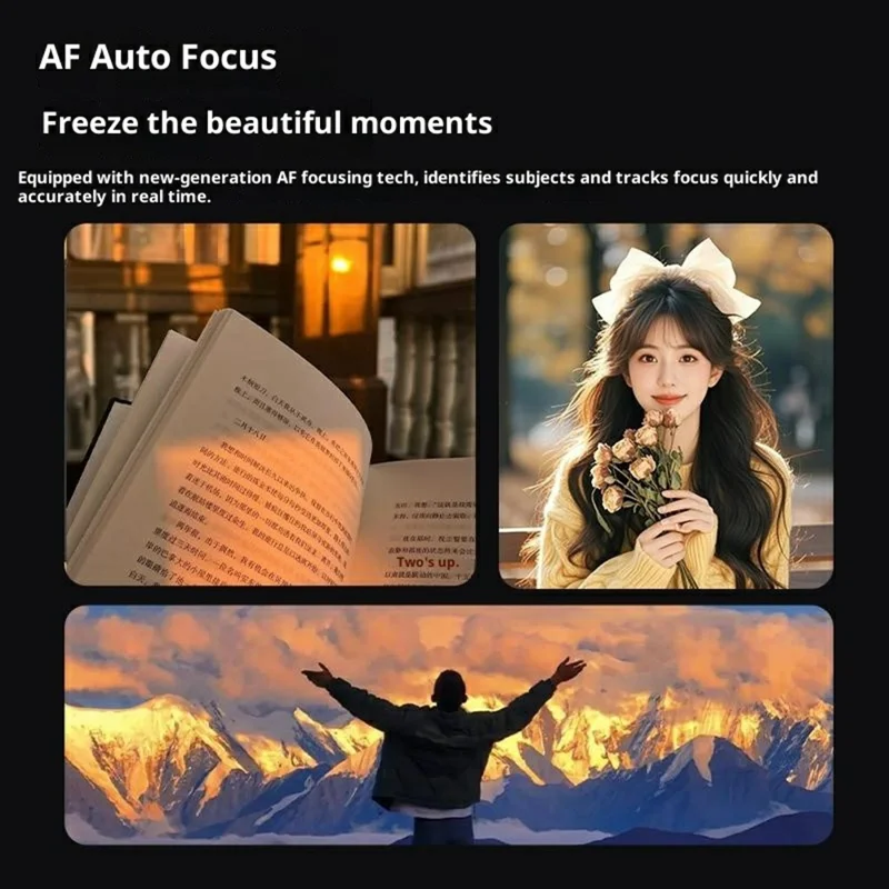 Z005 CCD Digital Camera 50MP HD Dual Lens Selfie Camera 8X Digital Zoom AF Auto Focus Built-in LED Flash - White