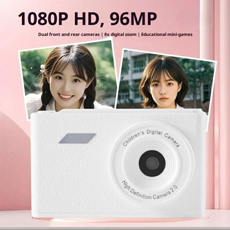 Z008 96MP 1080P CCD Retro Digitale Camera 8X Digitaal Zoom Mini Camera AF Autofocus - Wit