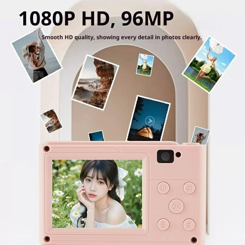 Z008 96MP 1080P CCD Retro Digitale Camera 8X Digitaal Zoom Mini Camera AF Autofocus - Wit