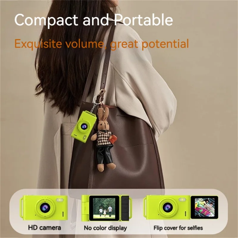 X5 Mini Digitalkamera 1,47 tum Display CMOS HD-kamera med 180° vikbar selfieskärm