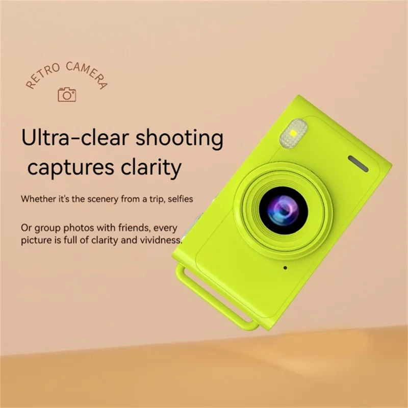 X5 Mini Digitalkamera 1,47 tum Display CMOS HD-kamera med 180° vikbar selfieskärm