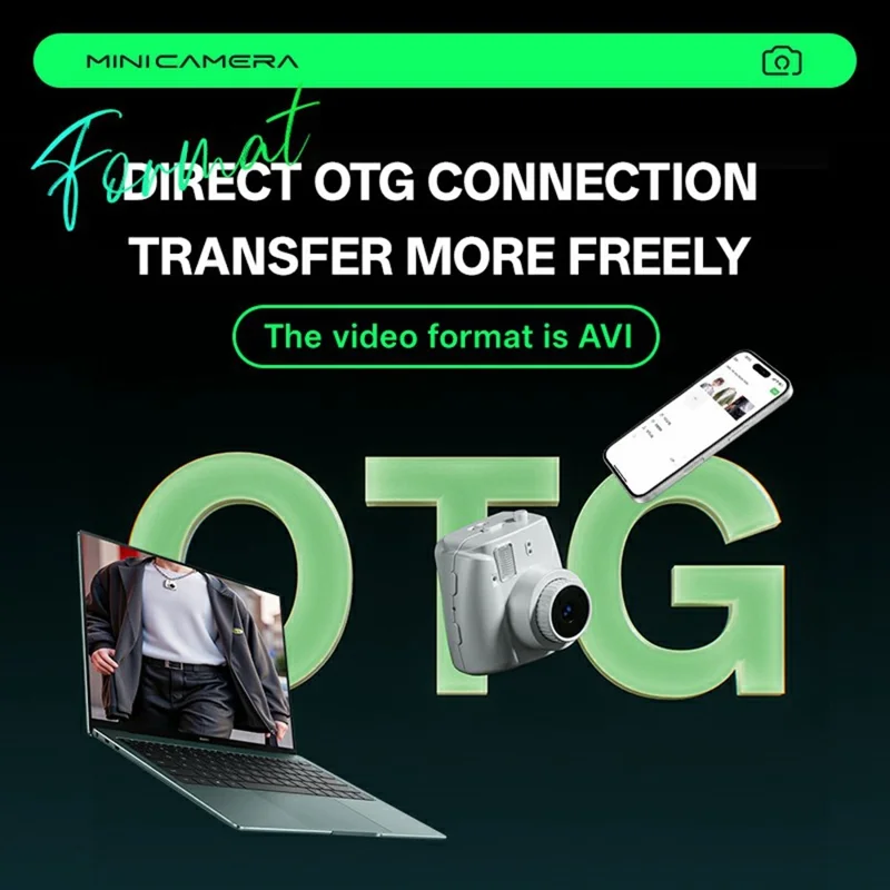 Cámara Mini S153 con Lente Telescópico, Cámara Digital Retro CCD con Pantalla IPS de 0.96 Pulgadas, con Llavero y Cordón Metálico - Blanco