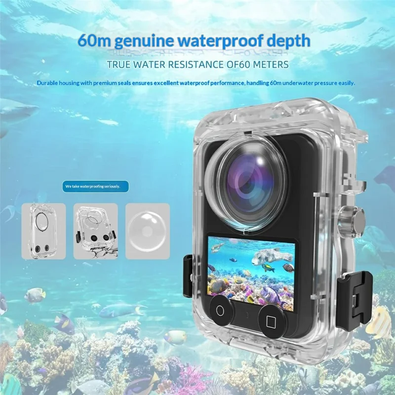 Voor DJI Osmo 360 Panoramisch Actioncamera Waterdichte Hoes 60m Onderwater Bescherming Shell Compatibel met Magnetische Quick-Release Basis