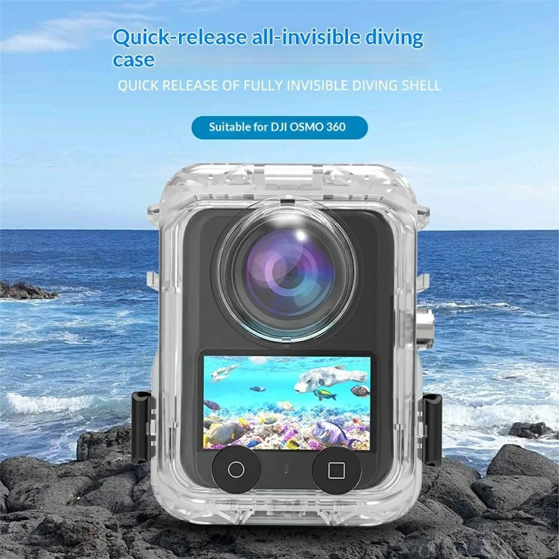 Voor DJI Osmo 360 Panoramisch Actioncamera Waterdichte Hoes 60m Onderwater Bescherming Shell Compatibel met Magnetische Quick-Release Basis