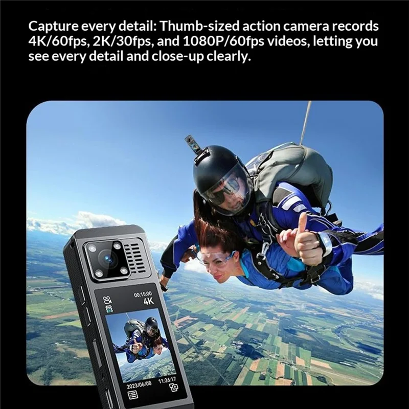 A200 4K Actionkamera 130° Weitwinkel WiFi Motorradfahrtaufzeichnung mit Nachtsicht