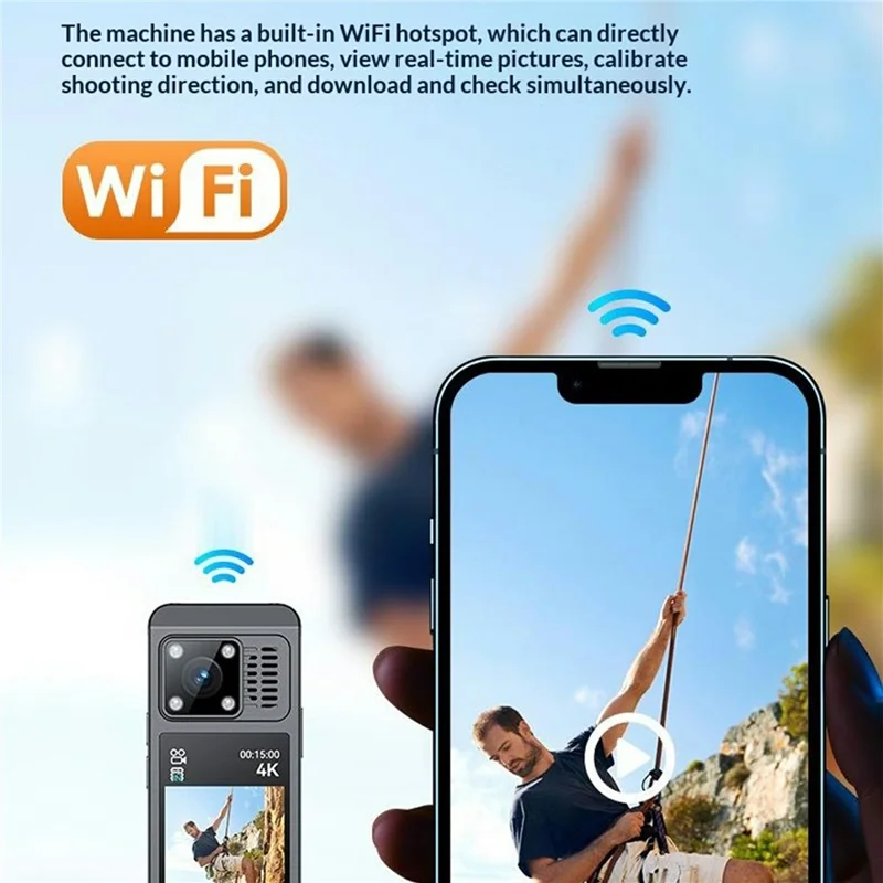 A200 4K Actionkamera 130° Weitwinkel WiFi Motorradfahrtaufzeichnung mit Nachtsicht