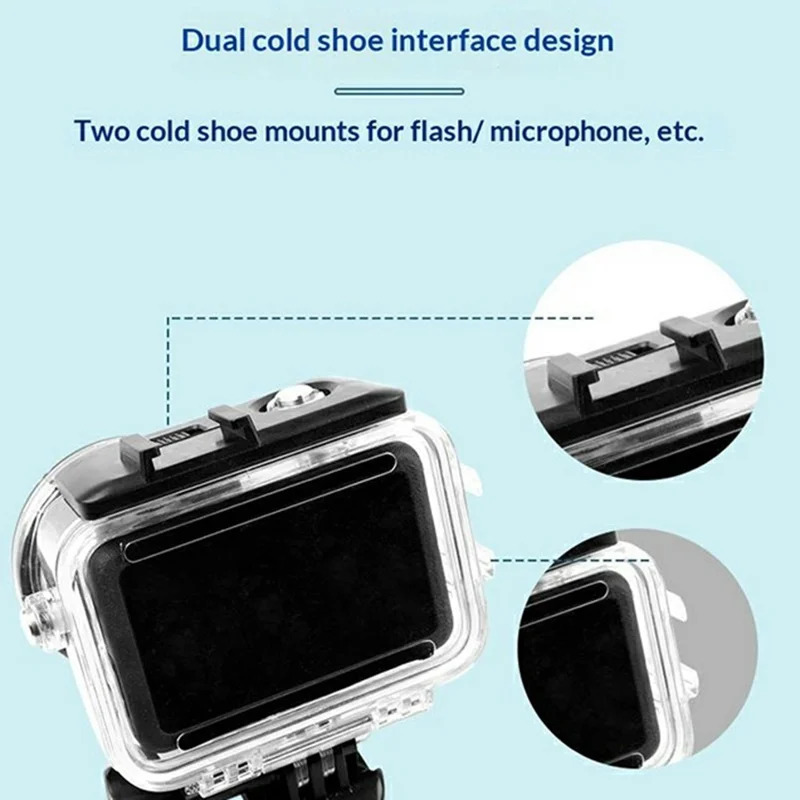 Wodoodporna obudowa do DJI Osmo Action 6, 60 m, obudowa ochronna na aparat akcji z HD szybą z hartowanego szkła