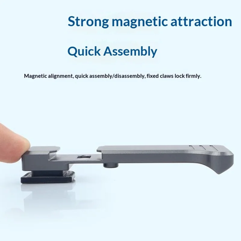 For DJI Osmo Action 6 Metal Camera Cage Set with Handle Grip / Cold Shoe Mount Action Camera Protective Case