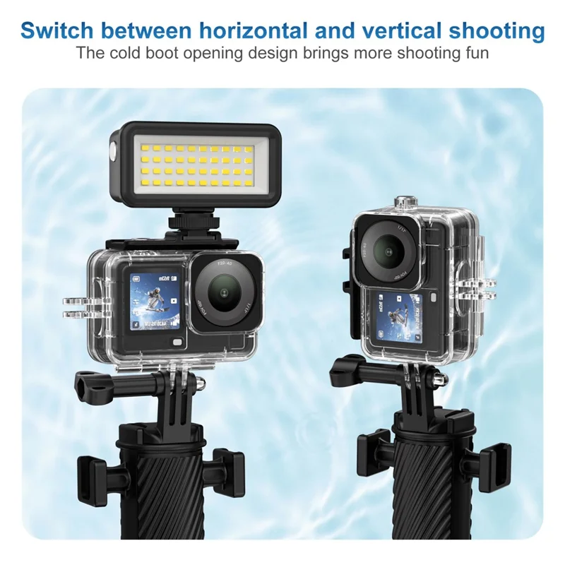 Carcasa impermeable para cámara DJI Osmo Action 6 para buceo submarino, carcasa resistente al agua hasta 45 m con filtro - Carcasa impermeable + filtro rosa