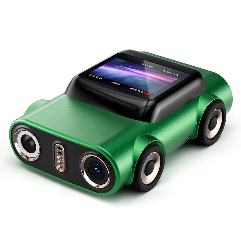 G5 2K HD Car Shaped Thumb Camera 1.0-inch TFT LCD Mini Digital Camera for Students (No TF Card) - Green