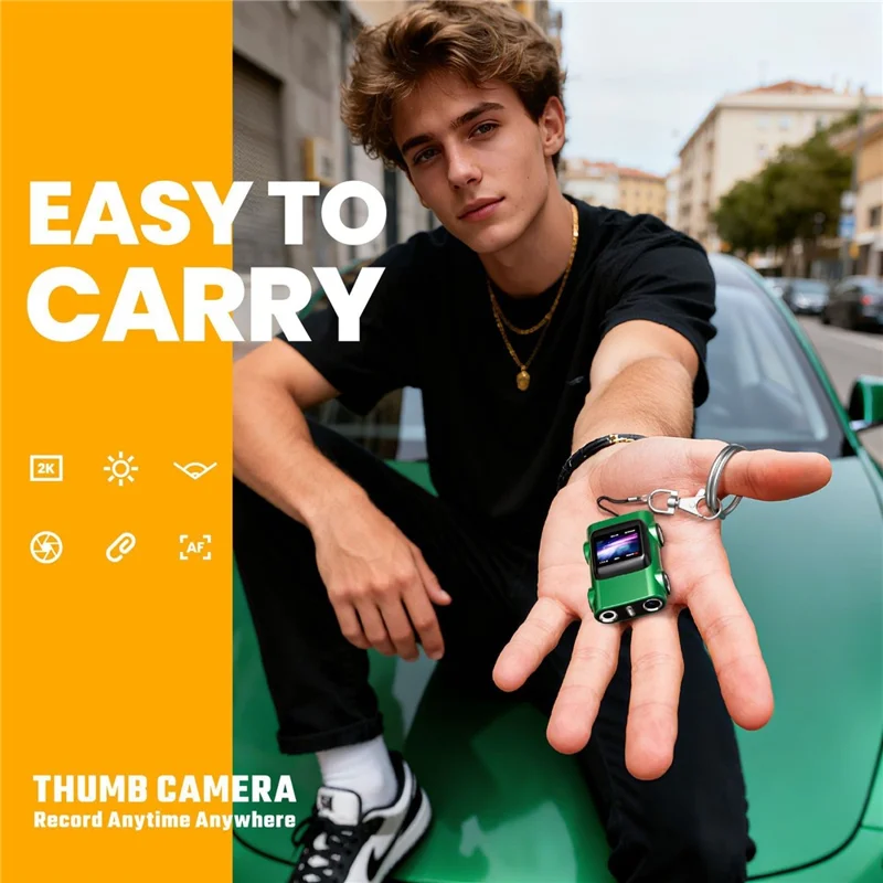 G5 2K HD Car Shaped Thumb Camera 1.0-inch TFT LCD Mini Digital Camera for Students (No TF Card) - Silver