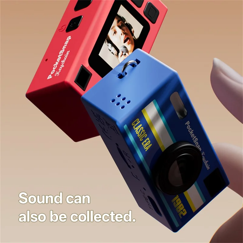 G2 Thumb Camera Backpack Pendant 1080P HD Portable Mini Camera for Students - Red