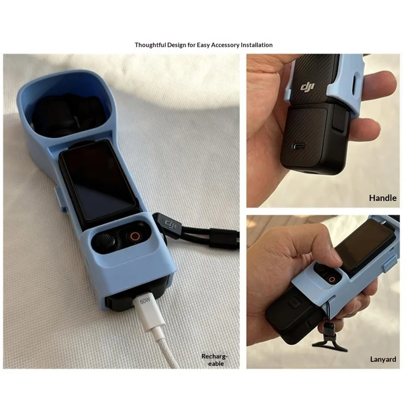 Schutzhülle für DJI Osmo Pocket 3, stoßfest, kratzfest, harte PC-Kamerahülle - Schwarz