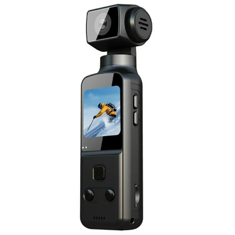 Cámara Deportiva K1 4K HD, Cámara de Acción con Lente Giratorio de 270 Grados y Micrófono de Solapa