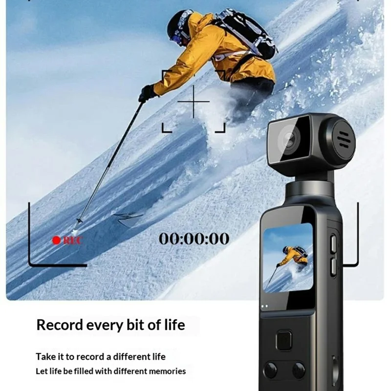 Cámara Deportiva K1 4K HD, Cámara de Acción con Lente Giratorio de 270 Grados y Micrófono de Solapa