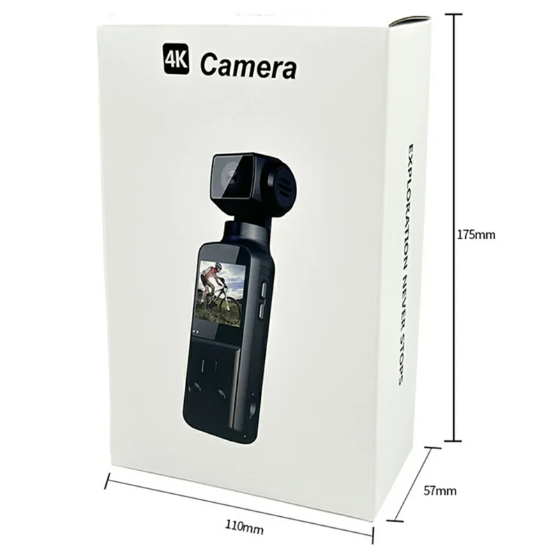 Cámara Deportiva K1 4K HD, Cámara de Acción con Lente Giratorio de 270 Grados y Micrófono de Solapa