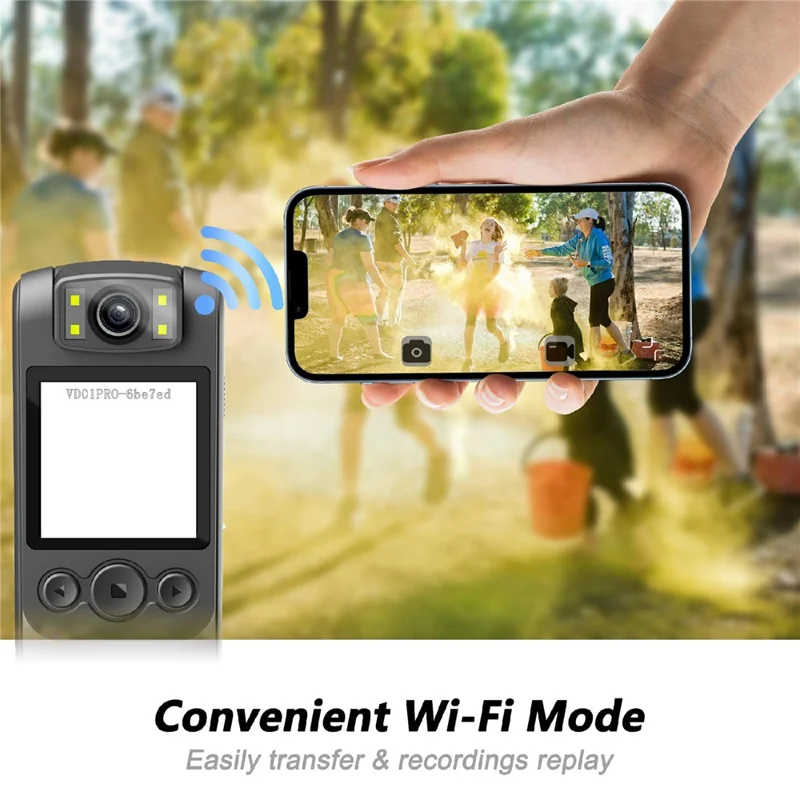 VD01 Tragbare Bodycam HD 1080P Aufnahmegerät für Vollzugsbeamte / Action-Kamera (ohne Speicherkarte) – Schwarz