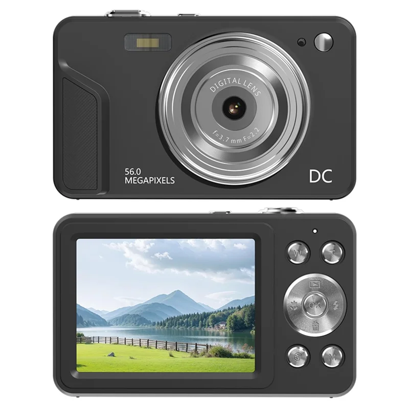 C16 Digital Camera 2.8 inch HD Screen Mini Camera with 16X Zoom  /  1080P Video for Student (No TF Card) - Black