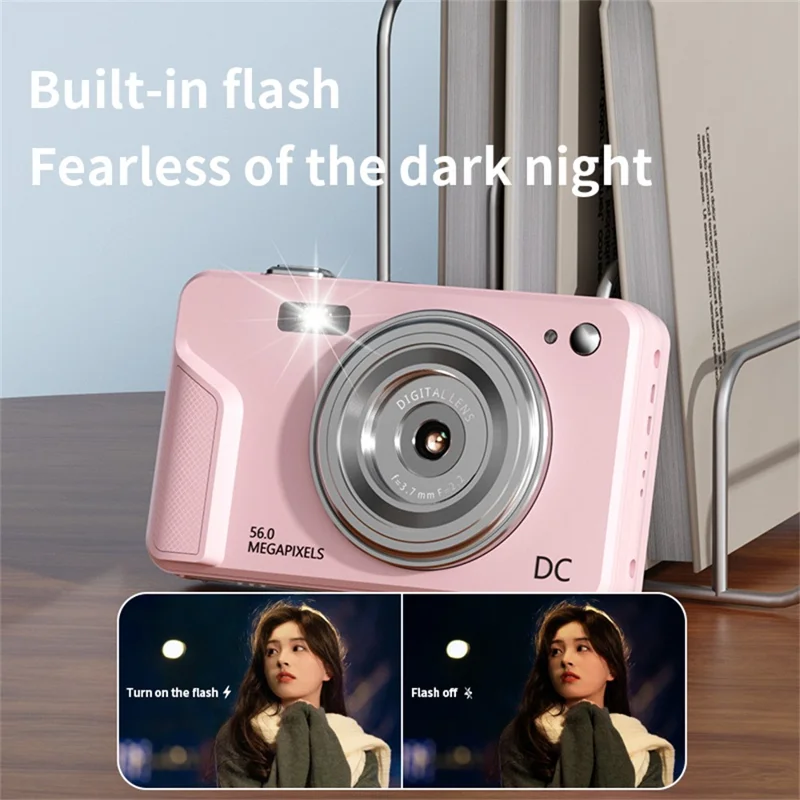 C16 Digital Camera 2.8 inch HD Screen Mini Camera with 16X Zoom  /  1080P Video for Student (No TF Card) - Black